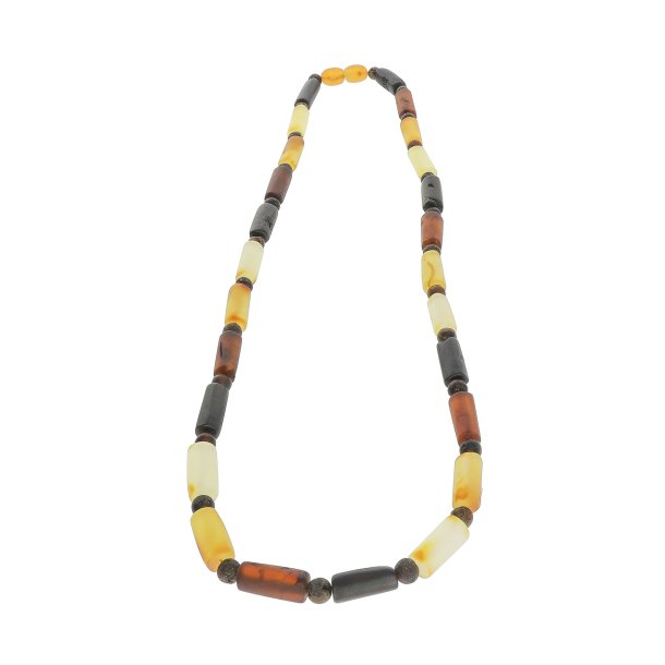 Unik Ravkde Med Cylinderformet Og Runde Ravstykker - 45 cm