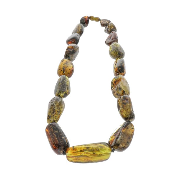 gte Og Unik Jordravs Kde / Echte und einzigartige Erdbernsteinkette