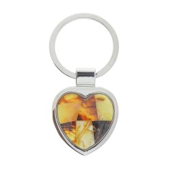 Hjerteformet Nglering Med gte Rav