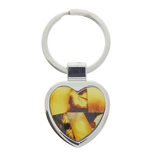 Hjerteformet Nglering Med gte Rav