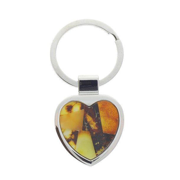 Hjerteformet Nglering Med gte Rav