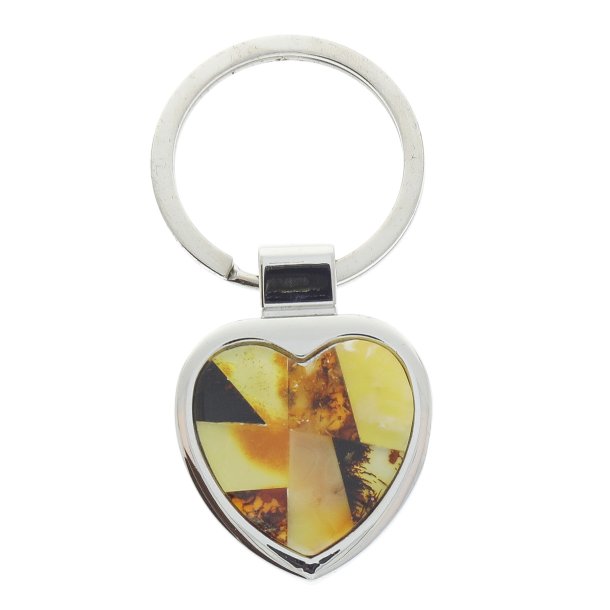 Hjerteformet Nglering Med gte Rav