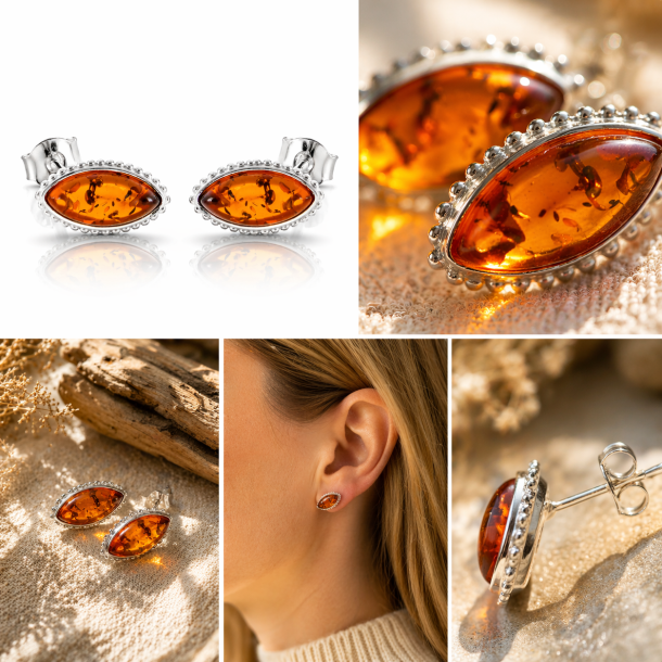 �reringe af �gte rav med s�lv