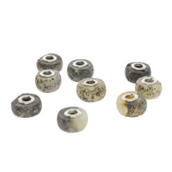 Handgefertigte, unpolierte Perlen aus Erdrav, passend f�r Pandora und Trollekugle