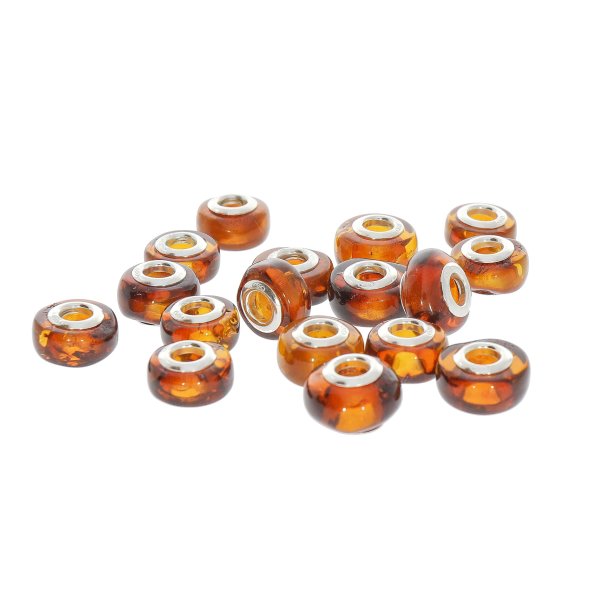 Hndlavede rav perler, der passer til Pandora og Trollekugle