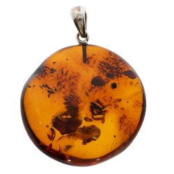 Runder extrem sch�ner und einzigartiger Nordsee Bernstein Anh�nger