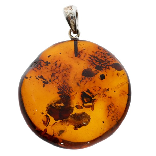 Runder extrem sch�ner und einzigartiger Nordsee Bernstein Anh�nger