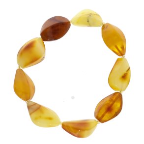 Vesterhevet Rav Moderne formet Smuk Mlkerav Armbnd