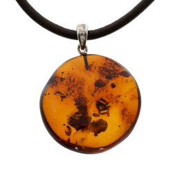 Runder extrem sch�ner und einzigartiger Nordsee Bernstein Anh�nger