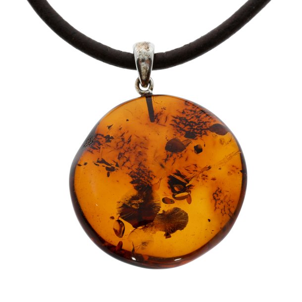Runder extrem sch�ner und einzigartiger Nordsee Bernstein Anh�nger