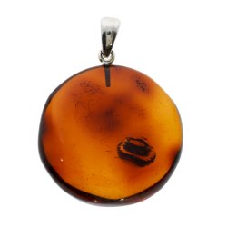 Runder extrem sch�ner und einzigartiger Nordsee Bernstein Anh�nger