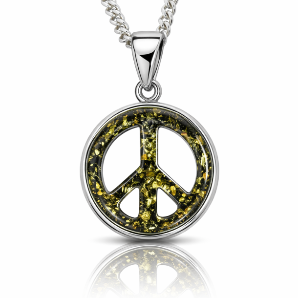 Hippie Bernstein und Silber Anh�nger