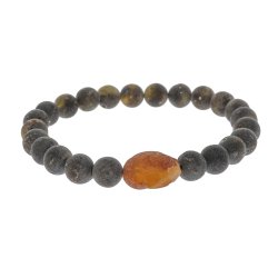 gte jordrav armbnd med sm stykker dansk strandrav / Real Amber Bracelet / Echte Bernstein Armband
