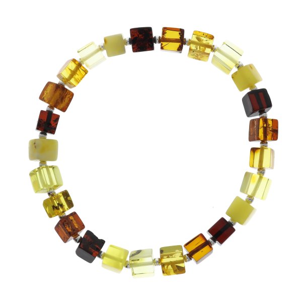 gte kvadratisk rav armbnd / Real Amber Bracelet / Echte Bernstein Armband