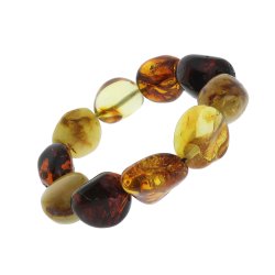 gte Ravperler armbnd / Real Amber Bracelet / Echte Bernstein Armband