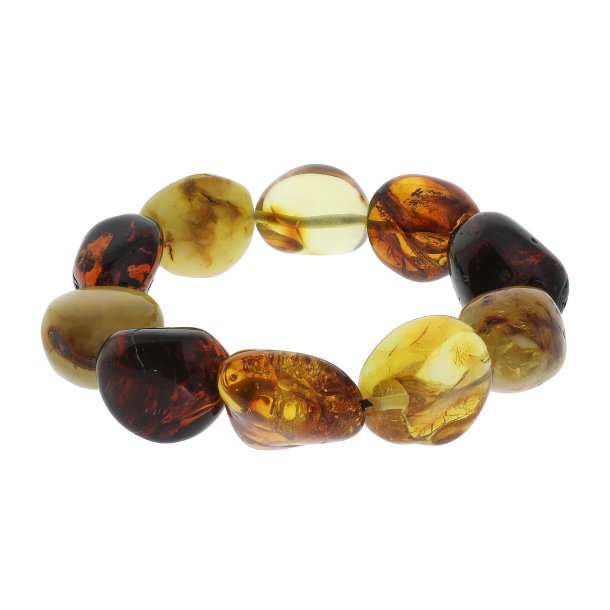 gte Ravperler armbnd / Real Amber Bracelet / Echte Bernstein Armband