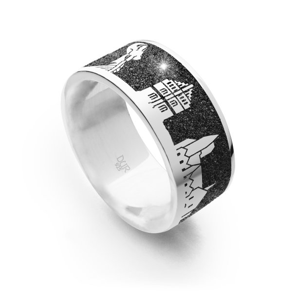 Nachtring "Ribe" mit den silbernen Motiven: Dagmar, Alte Rathaus, Dom,  Wikinger Sch