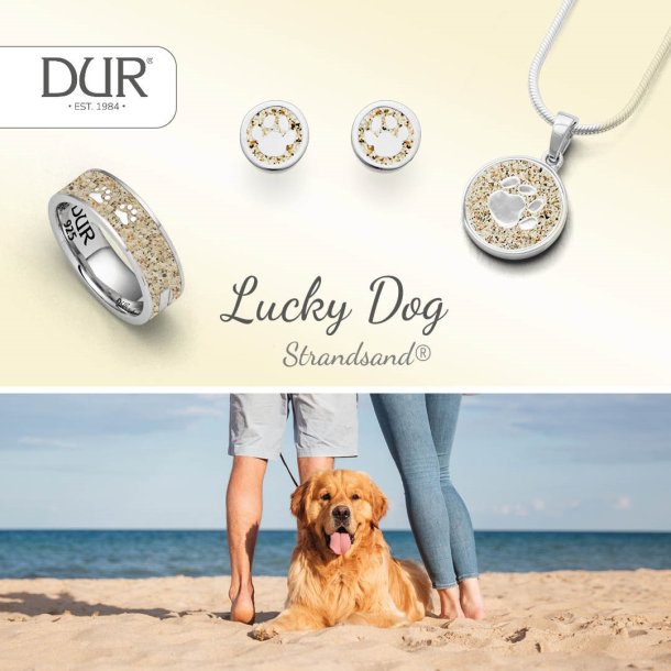 Vedhng "Lucky Dog" med Strand sandet