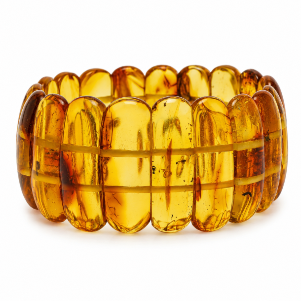 Goldenes Bernstein Armband � Echter Bernstein in zeitlosem Design