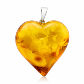 Det unikke smukke nords�-vesterh�vet rav hjerte 