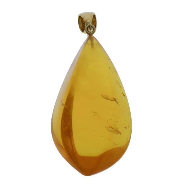 Stor vedhng fra Nordsen rav i honningfarve