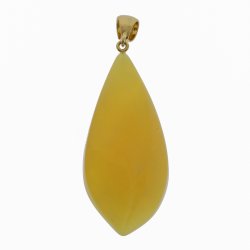 Smukkeste Vesterhavets rav vedhng med forgyldt ls