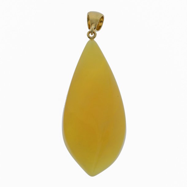 Smukkeste Vesterhavets rav vedhng med forgyldt ls