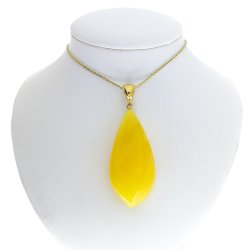 Smukkeste Vesterhavets rav vedhng med forgyldt ls