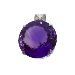 Ametyst Vedhng af hjeste kvalitet, diamantslebet, fremstillet efter gamle guldsmedetraditioner