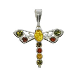 Gludsmede Vedhng I 925 Sterling Slv Og Rav