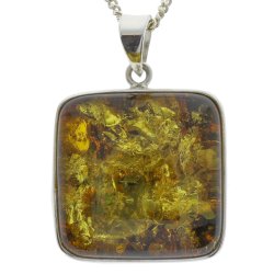 Hndlavet Rundt Vedhng I Rav Og Sterling Slv