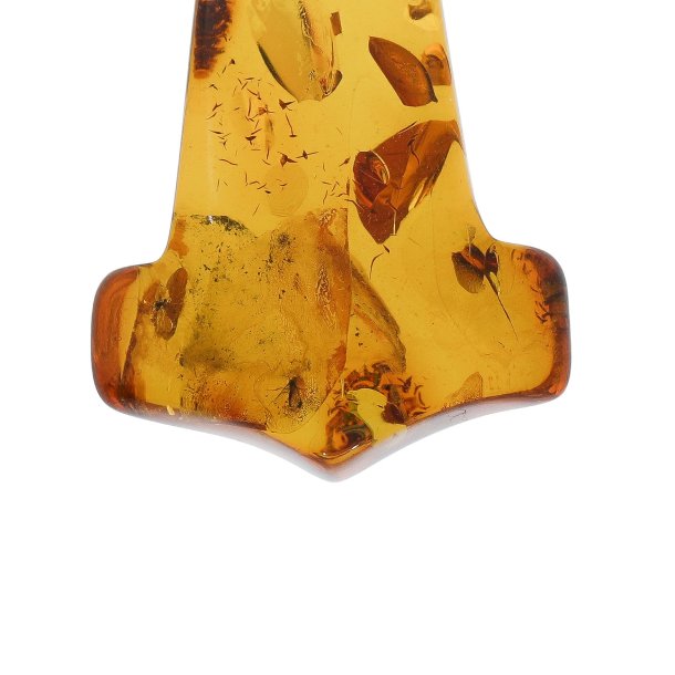 Thors Hammer Bernsteinanh�nger mit kleinem Insekt