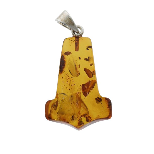 Thors Hammer Bernsteinanh�nger mit kleinem Insekt