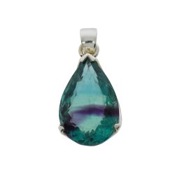 Grn Fluorit Vedhng af hjeste kvalitet, diamantslebet fremstillet efter gamle guldsmedetraditioner