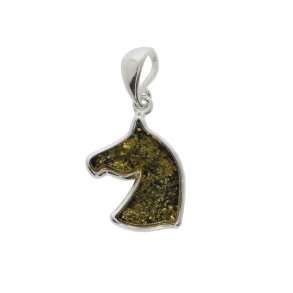 Hest Vedhng I 925 Sterling Slv Og Rav