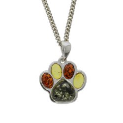 Hundepote Vedhng I 925 Sterling Slv Og Rav