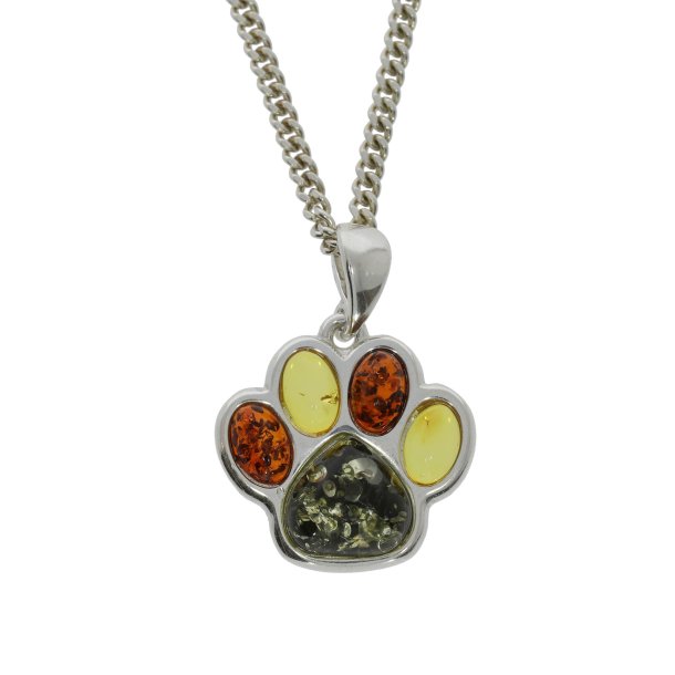 Hundepote Vedhng I 925 Sterling Slv Og Rav