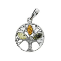 Fredens tr� Vedh�ng I Rav Og Sterling S�lv