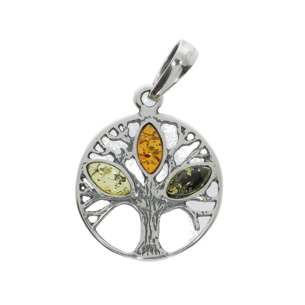 Fredens tr� Vedh�ng I Rav Og Sterling S�lv