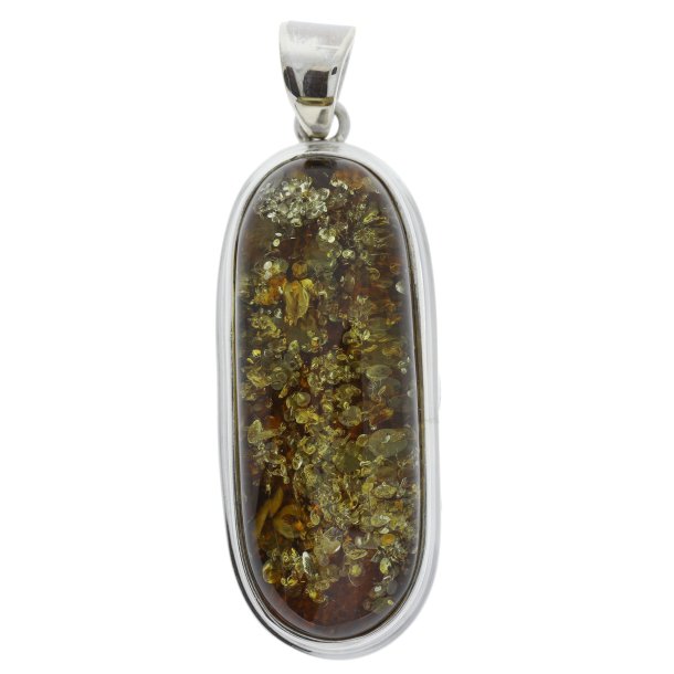 Wundersch�ner Bernstein- und Silber-Anh�nger