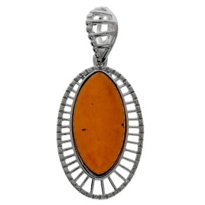 Klassisk Rav Og Slv Vedhng