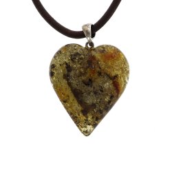 gte rav Hjerte / Real amber heart 57