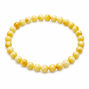 Lyst Ravarmb�nd med Runde poleret Ravperler � Naturligt Elegant Design