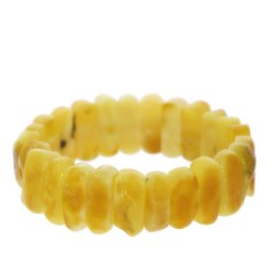 Atemberaubendes einzigartiges Nordsee Milchbernstein Armband aus poliertem Bernstein