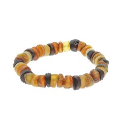 Naturgeformtes und unpoliertes Bernsteinarmband