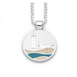 Anh�nger Strandwellen "Bl�vand" Strandsand/bl. Steinsand