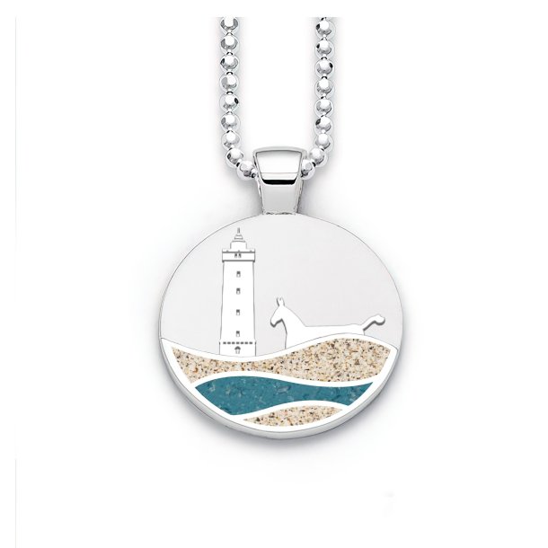 Anh�nger Strandwellen "Bl�vand" Strandsand/bl. Steinsand