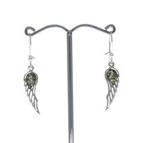 Englevinger reringe i grn rav