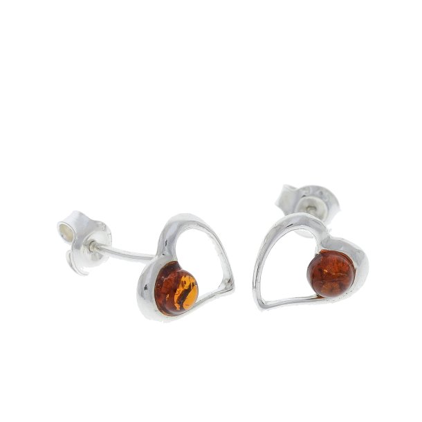 Yndige Slvhjerte restikker Med En Ravperle