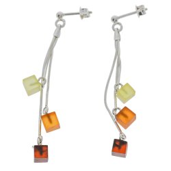 Hngende Firkanter - reringe I Rav Og Sterling Slv